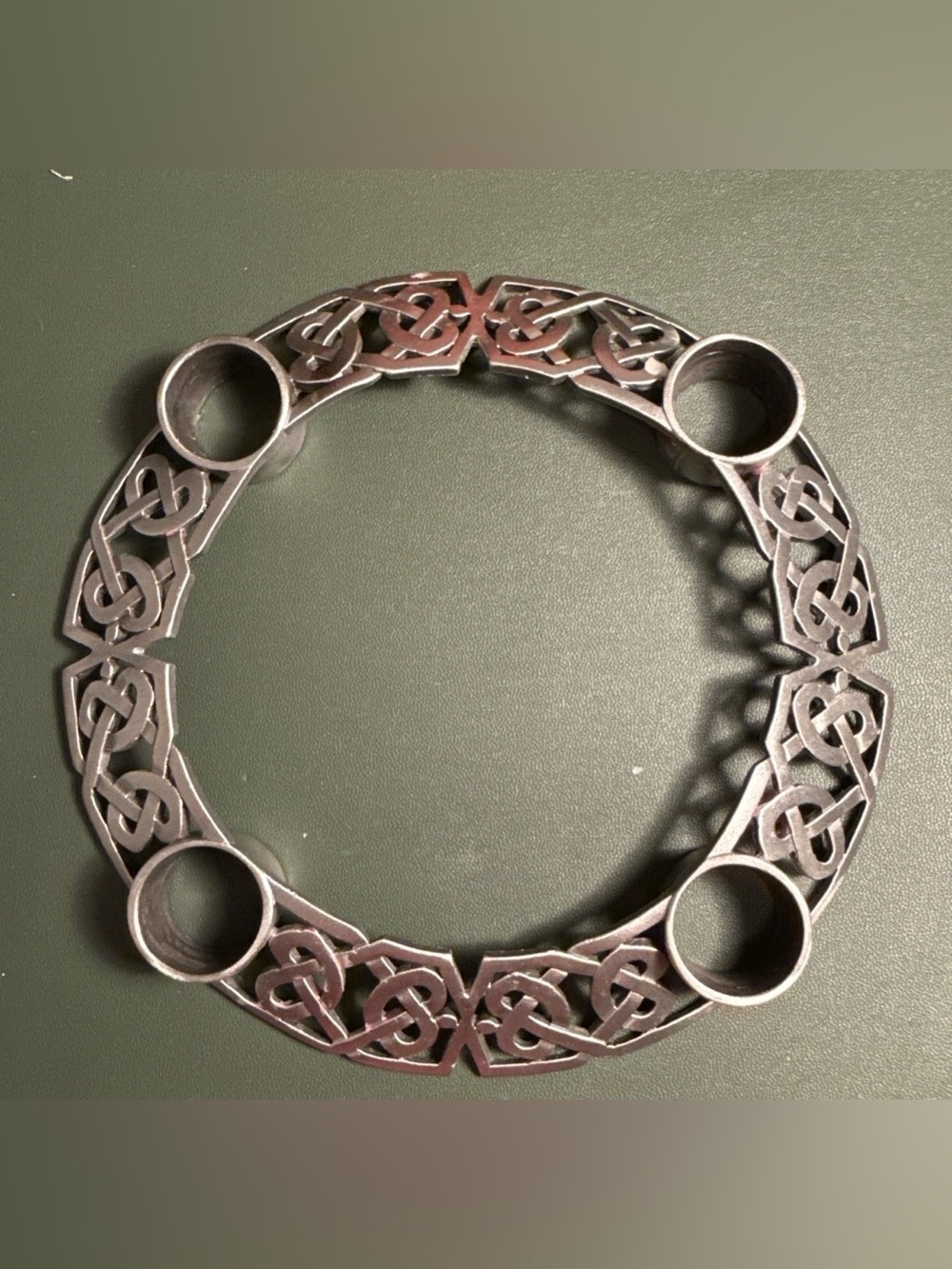Camco Advent Wreath Pewter
Candle Holder 7" Catholic, Celtic Knot Metal